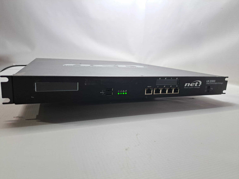 NET UX2000 VoIP Gateway Unified Comms Exchange 2x Modules 1x PSU *READ* )
