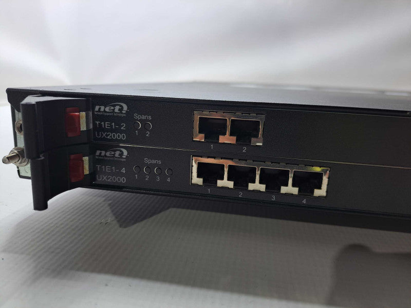 NET UX2000 VoIP Gateway Unified Comms Exchange 2x Modules 1x PSU *READ* )