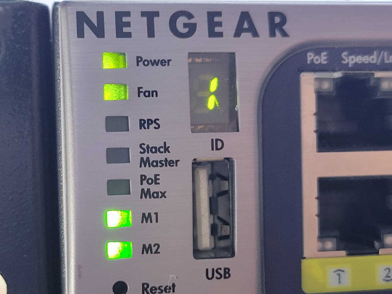 NetGear ProSafe GSM7252PS 52-Port GB Smart PoE Switch 2x10G 2xSM