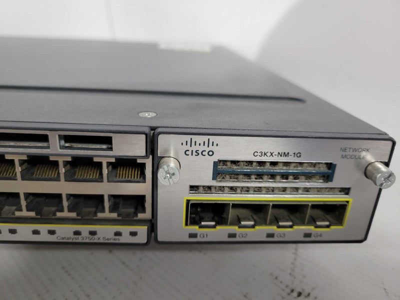 Cisco Catalyst WS-C3750X-48T-S 48-Port Gigabit Managed Ethernet Switch READ !