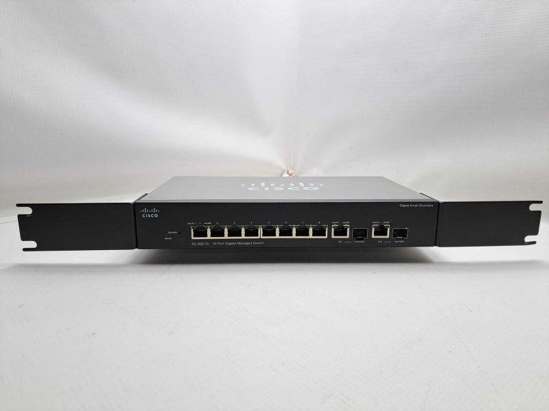 Cisco SG300-10 10-Port Gigabit Managed Switch + RackMount Ears )
