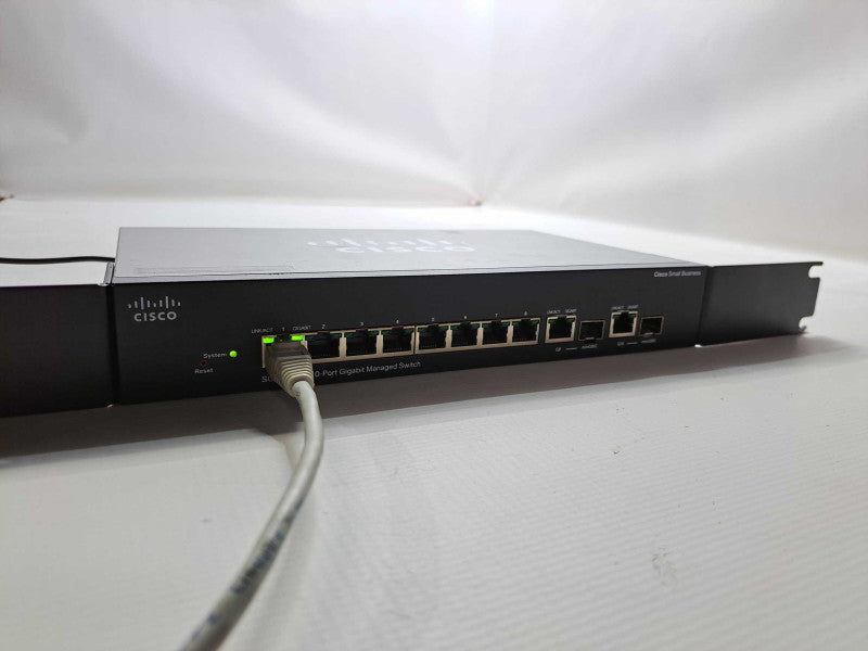 Cisco SG300-10 10-Port Gigabit Managed Switch + RackMount Ears )