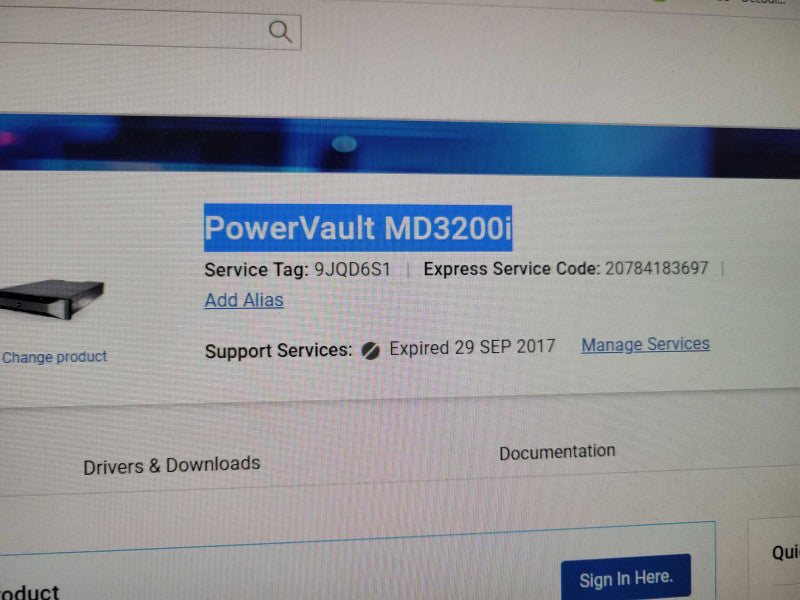 Dell PowerVault MD3200i 12-Bay Storage Array w/ 1 MD32 Series Ctrl, 2x PSU, READ _