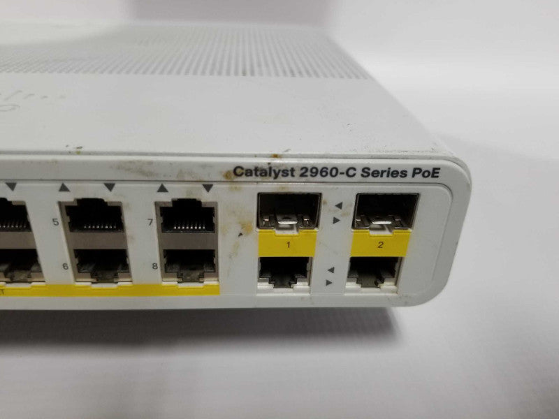 Cisco WS-C2960C-8PC-L V01 2960-C 8 Port PoE Gigabit Ethernet Switch  #