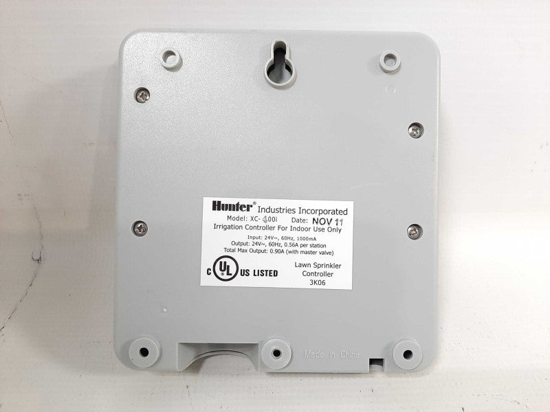 Hunter X-Core XC400I 4-Station Indoor Irrigation Controller Gray NO AC ADAPTE $