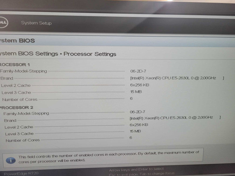 Dell PE R720, 2x Xeon E5-2630L 2.00GHz 32GB Ram H710 Mini 2x PSU _