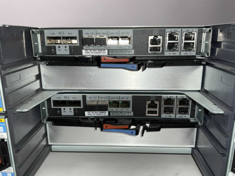 NetApp NAJ-0801 24 3.5 inch bay disk shelf with 2x 111-01324+C0 controllers   -