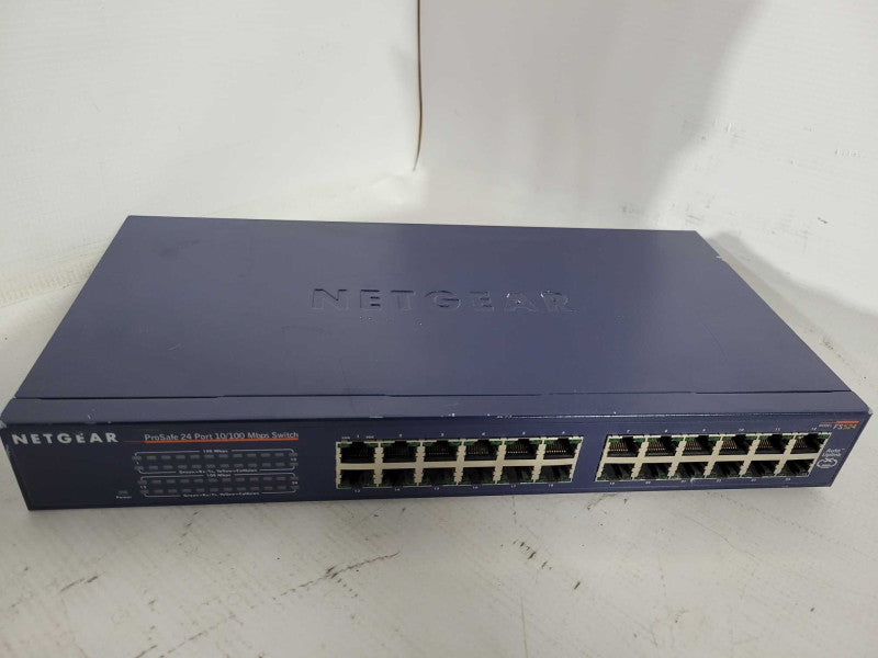 NETGEAR PROSAFE 24 PORT 10/100 MBPS SWITCH FS524 !