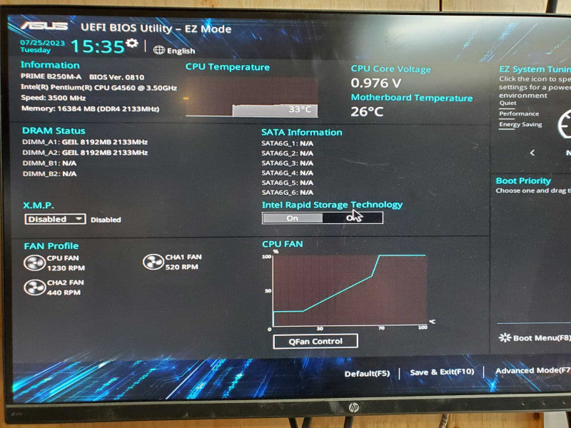 Custom PC - Intel Pentium G4560 @ 3.50 GHZ 16GB DDR4 RX 550 4GB, 450W PSU