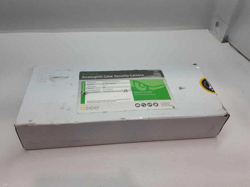 New in Box Q-See QTH8053B 4-Pack Analog HD Security Cameras  &