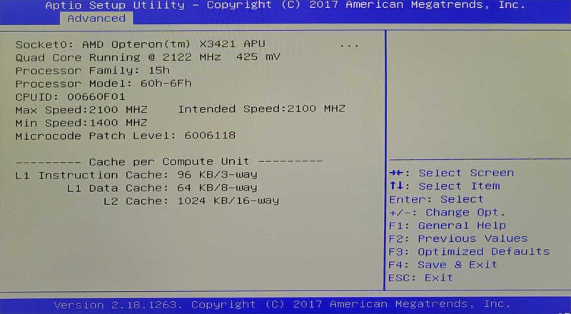 HP Enterprise ProLiant MicroServer G10 | AMD Opteron X3421 APU @2.10GHz 24GB