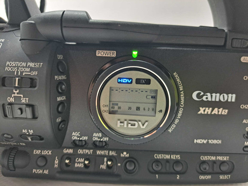 Canon XH-A1S HD Video Camcorder MiniDV HDV1080i + SD Card, Battery & Charger )