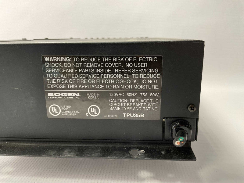 BOGDEN TPU-35B Telephone Paging Amplifier 35 Watt  -
