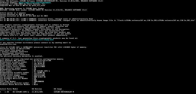 Cisco 2960X Series Network Switch WS-C2960X-24PS-L V02 - Factory Reset !