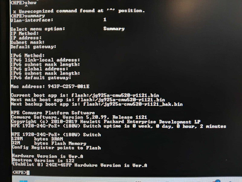 HP OfficeConnect JG925A HPE 1920-24G-PoE+ Switch $