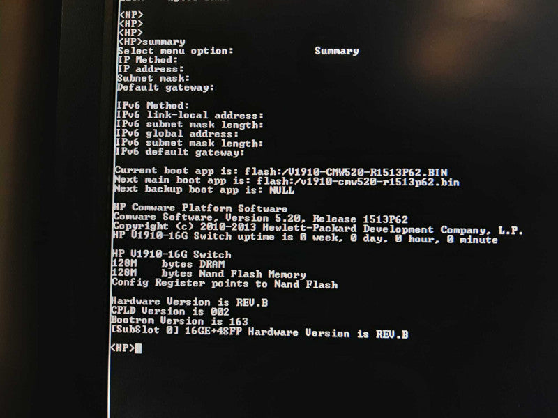 HP V1910-16G Switch JE005A $