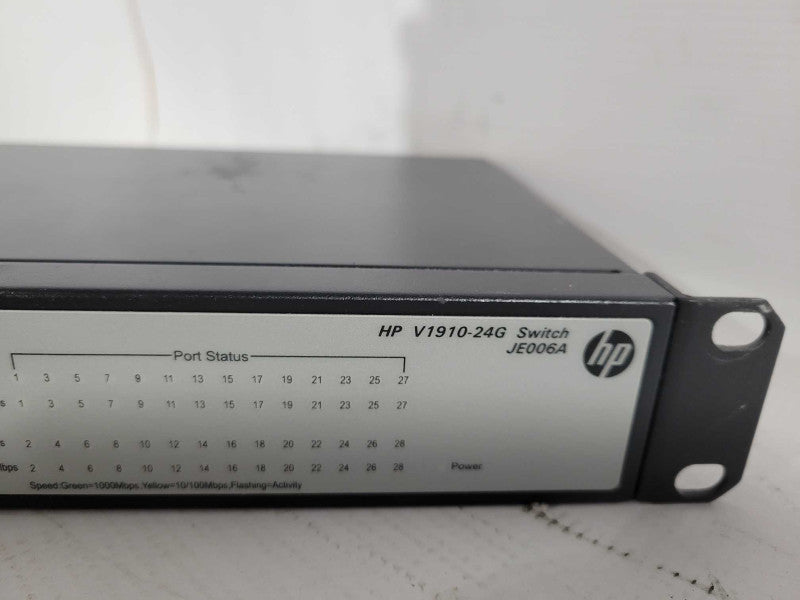 HP JE006A V1910-24G 24-Port Gigabit Ethernet Managed Network Switch !