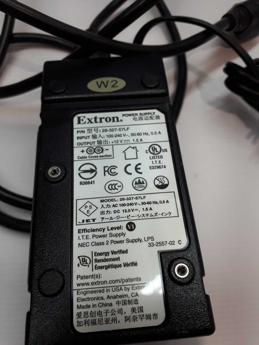 Extron 28-327-57LF - 12V, 1.5A Power Supply &