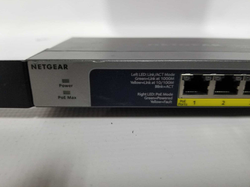 Netgear 8x port PoE/PoE+ Gigabit Unmanaged Switch GS108PP #