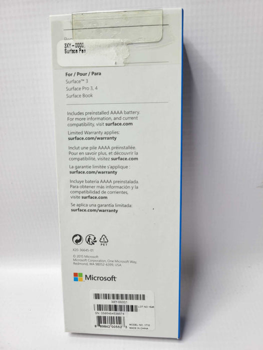 Silver Microsoft Surface Pen Stylet 1710 For Surface 3, Pro 3 & 4 Book Q_
