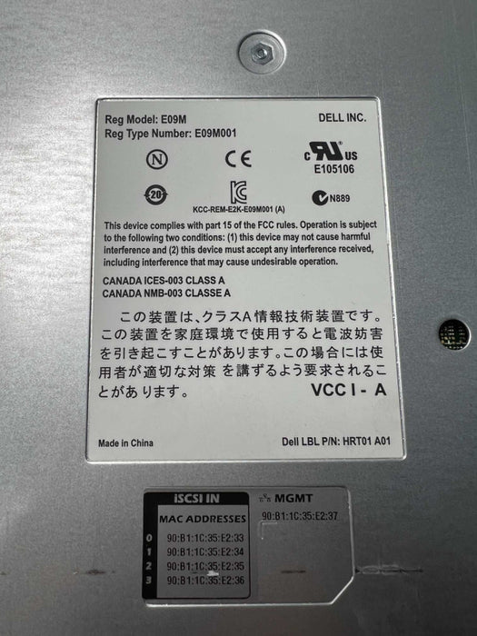 DELL EqualLogic PS6100 24x 3.5 inch bay with 2x E09M001 controllers  -