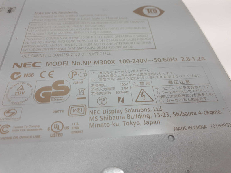 NEC NP-M300X LCD Projector &