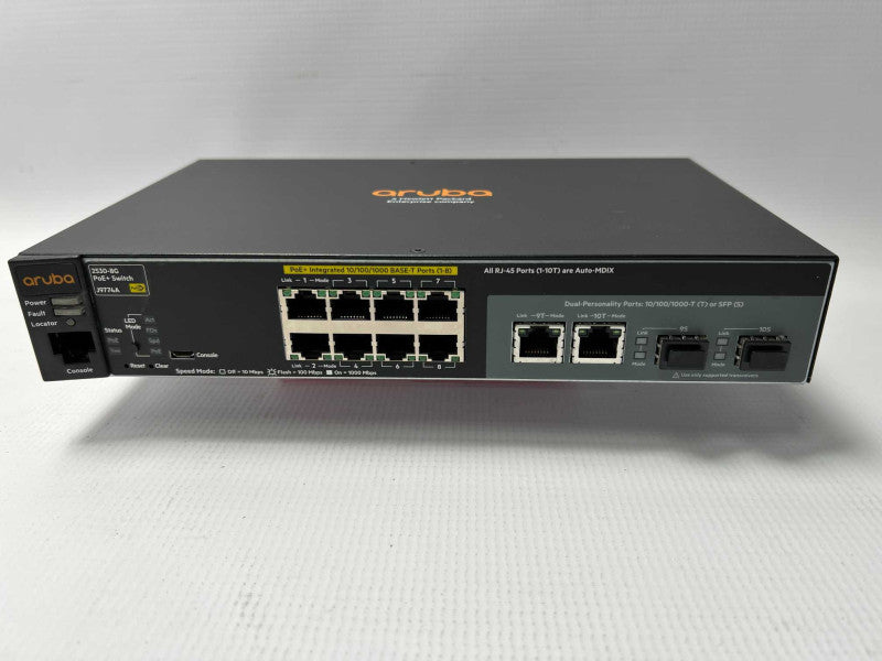 Aruba 2530-8G PoE+ J9774A 8 port gigabit switch  -