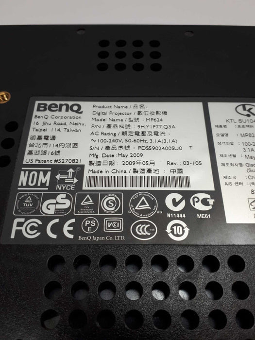 BenQ MP624 3000 Lumens Digital Projector &