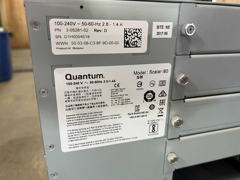 Quantum Scalar i80 Tape Library Working Tested NO tape drives  -