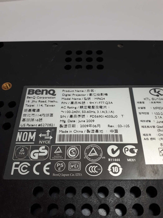 BenQ MP624 3000 Lumens Digital Projector &