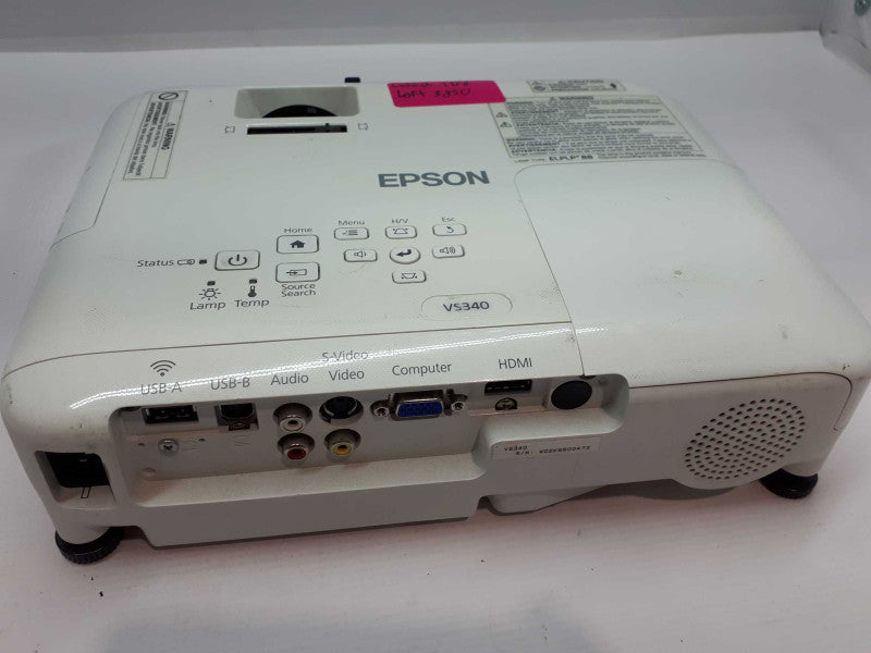Epson VS340 XGA 3LCD Projector 2800 Lumens h717a &