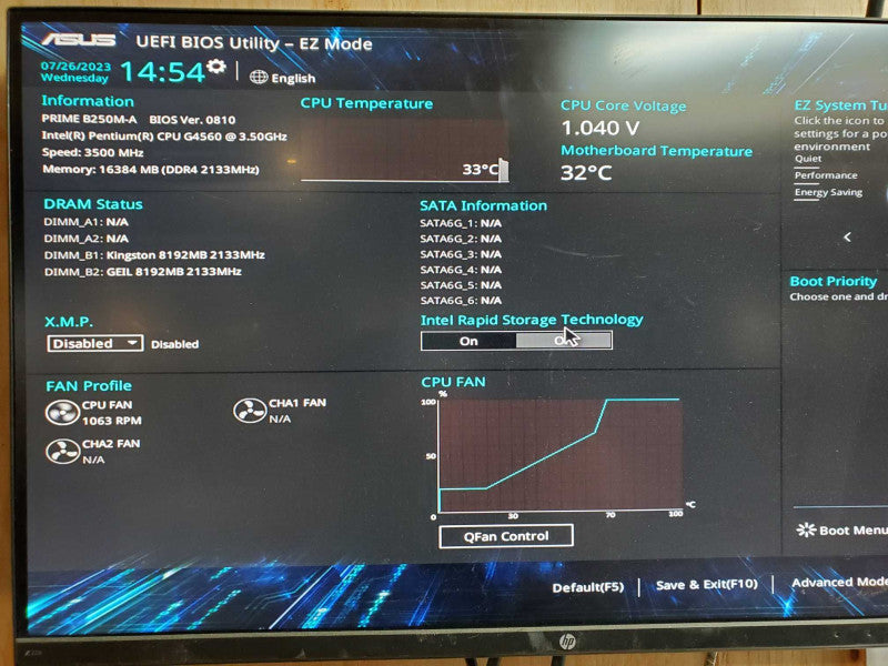 Custom PC - Intel Pentium G4560 @ 3.50 GHZ 16GB DDR4 RX 550 4GB, 520W PSU