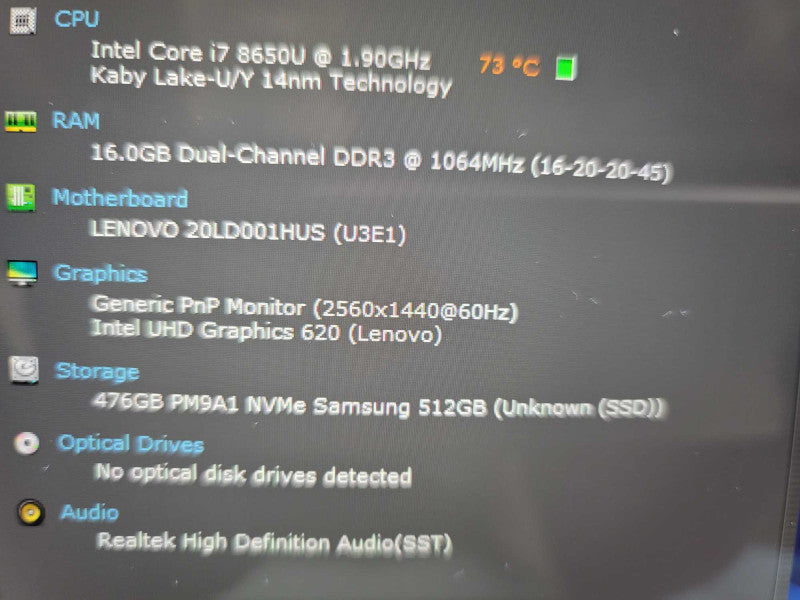 Lenovo ThinkPad X1 Yoga Gen 3 Touch i7-8650U, 16GBDDR4, 512GB m.2 Î²