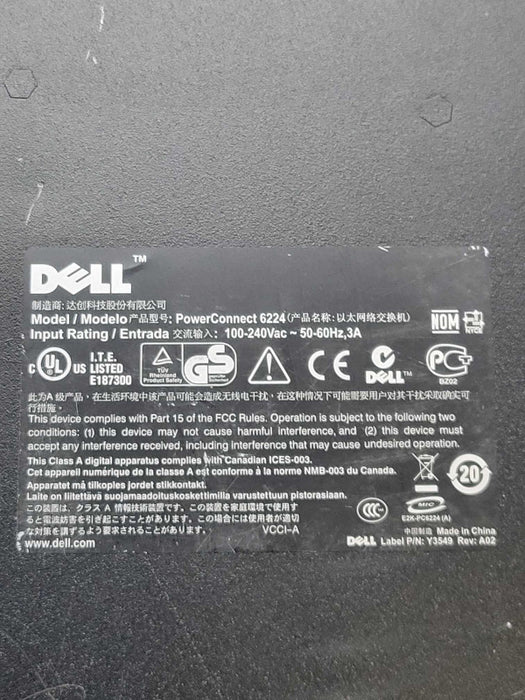Dell Power Connect 6224 24-Port Gigabit Ethernet Layer 3 Switch Q