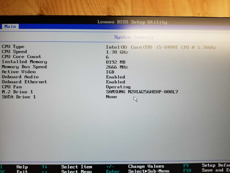 Lenovo Thincenter M720Q i5-8400T @ 1.70ghz / 8gb ram / 256gb NvME SSD #