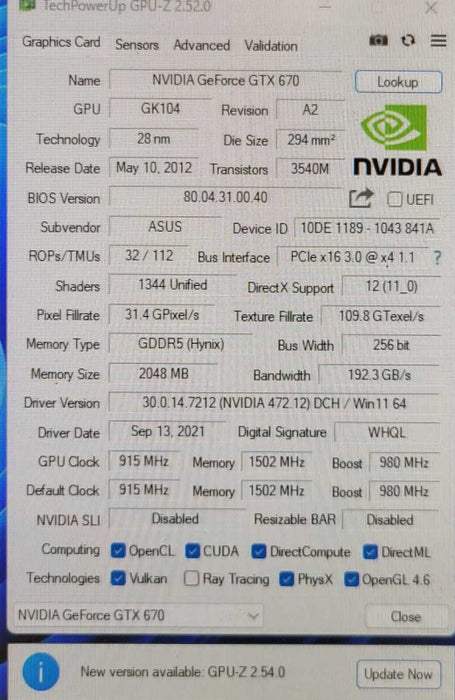 ASUS NVIDIA GTX760 2GB DIRECT CUII