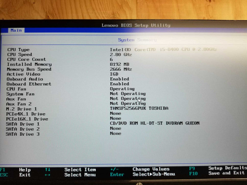 lenovo thinkcenter M720S I5-8400 @ 2.80ghz / 8gb ram / 256gb NvME SSD #