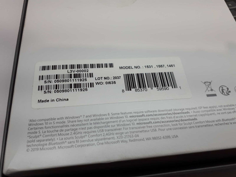 Microsoft Sculpt Comfort Desktop Wireles Ergonomic Keyboard Mouse 1531 1557  &