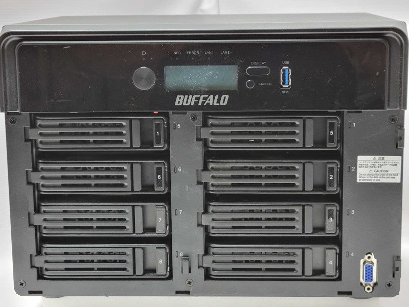 Buffalo TeraStation TS5800D2408 8-Bay NAS with 7x 2TB and 1x 4TB HDDs, Read _