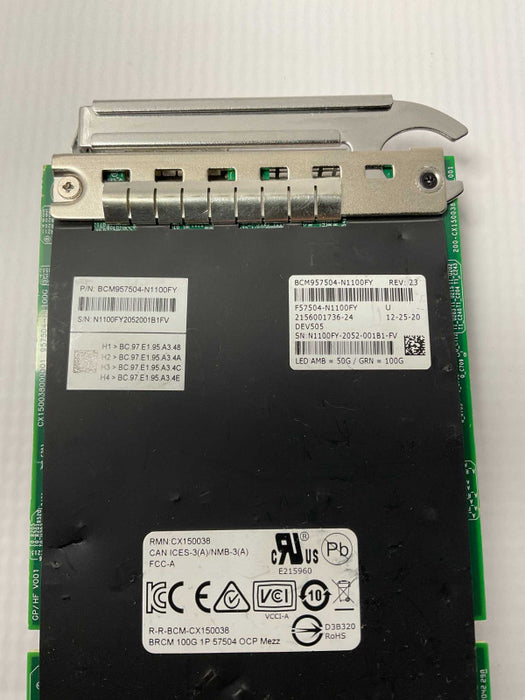 BCM957504-N1100FY Single-Port 100 Gb/s QSFP56 adaptor -