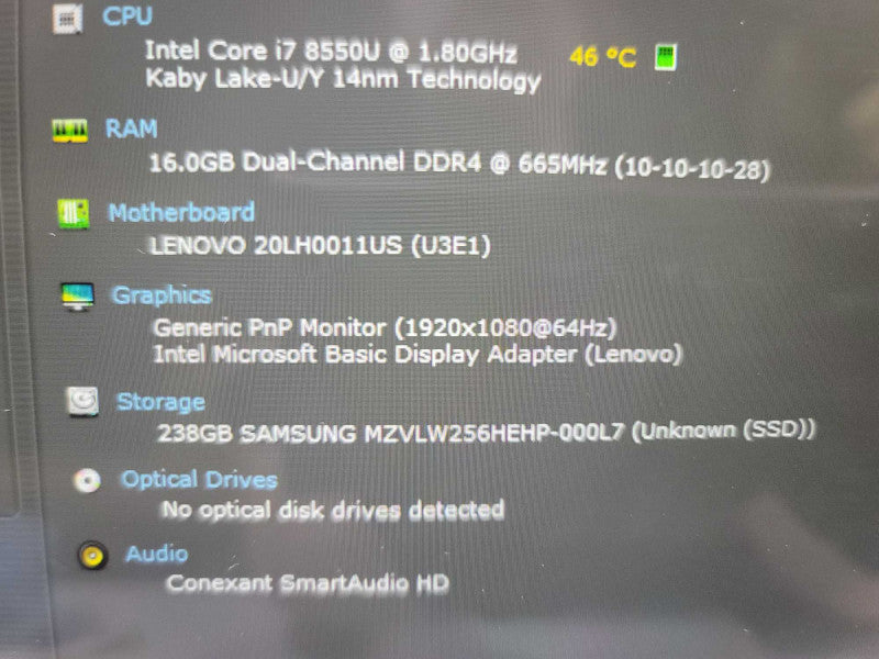 Lenovo ThinkPad X380 Yoga 2-in-1 i7-8550U @ 1.80GHz, 16GB DDR4, 256GB m.2  Î²