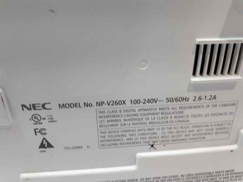 NEC NP-V260X XGA 2600 ANSI Lumens Projector &