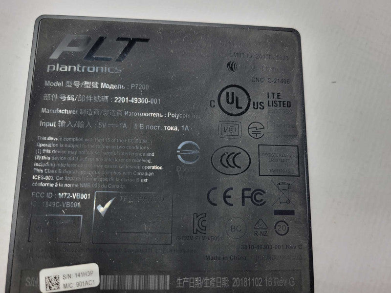 Polycom PLT PLantronics P7200 Bluetooth Conference Speaker _