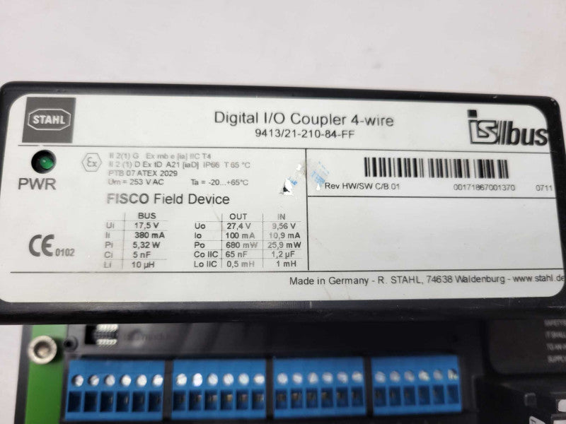STAHL 9413/21-210-84-FF Fisco Field Device _
