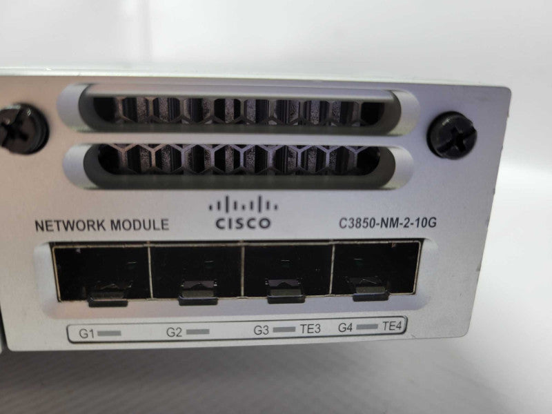 Cisco WS-C3850-24S-S 24-Port Gig SFP Switch w/ C3850-NM-2-10G, 2x PSU SEE Q_