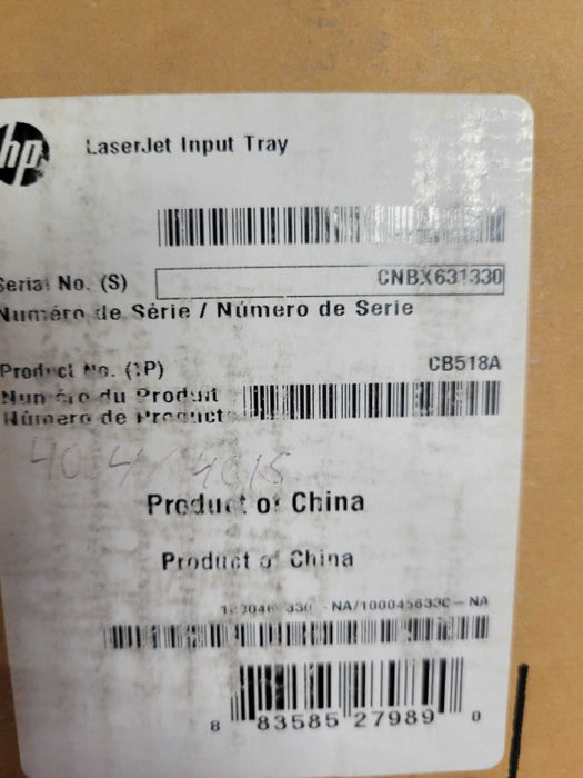 HP LaserJet 500 Sheet Input Tray and Feeder CB518A, IN BOX_