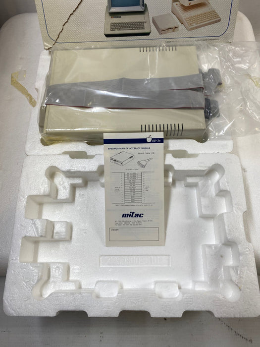 Vintage Mitac AD-3C External 5.25\\" Floppy Drive for Apple II