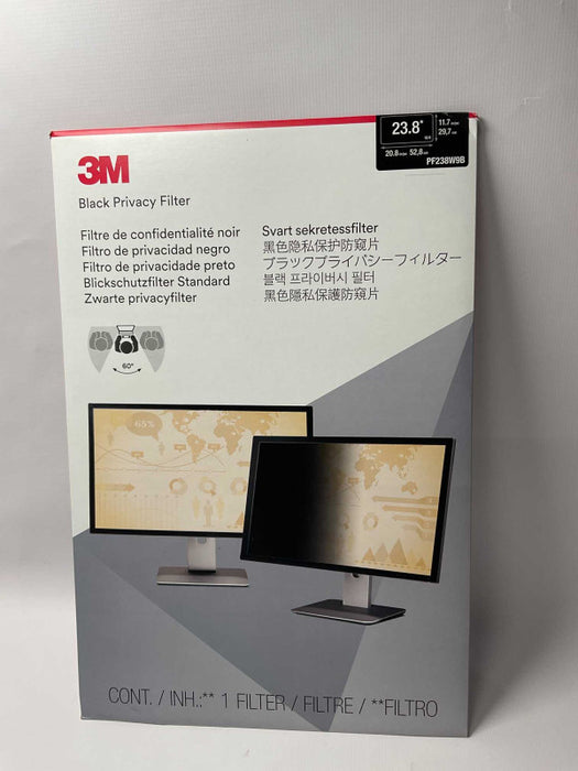 3M Privacy Filter for Widescreen Desktop LCD Monitor 24.0\\" 16:9 (PF238W9B) Q-