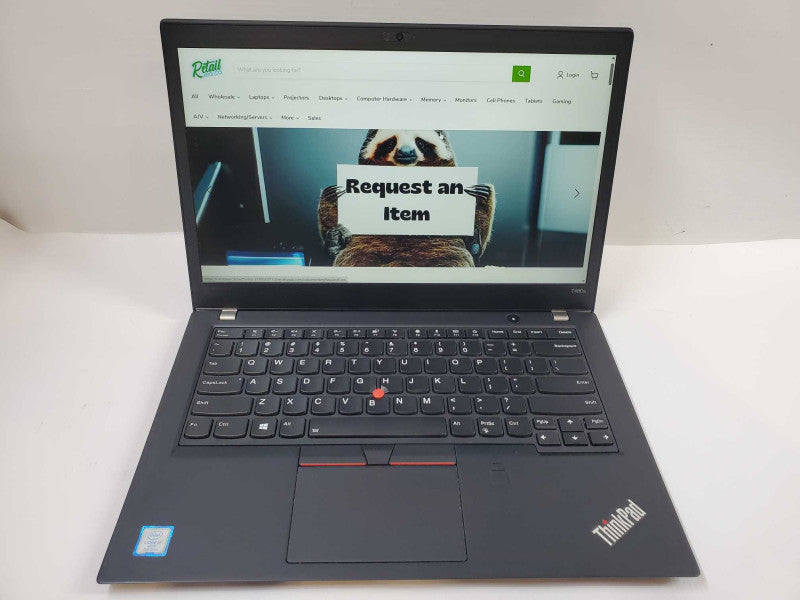Lenovo ThinkPad T480s Core i7-8650U @ 1.9GHz 16GB DDR4 512GB SSD, NO ADAPTER Q
