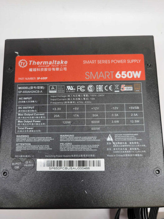 Thermaltake Smart 650Watt PSU 80 Plus Bronze